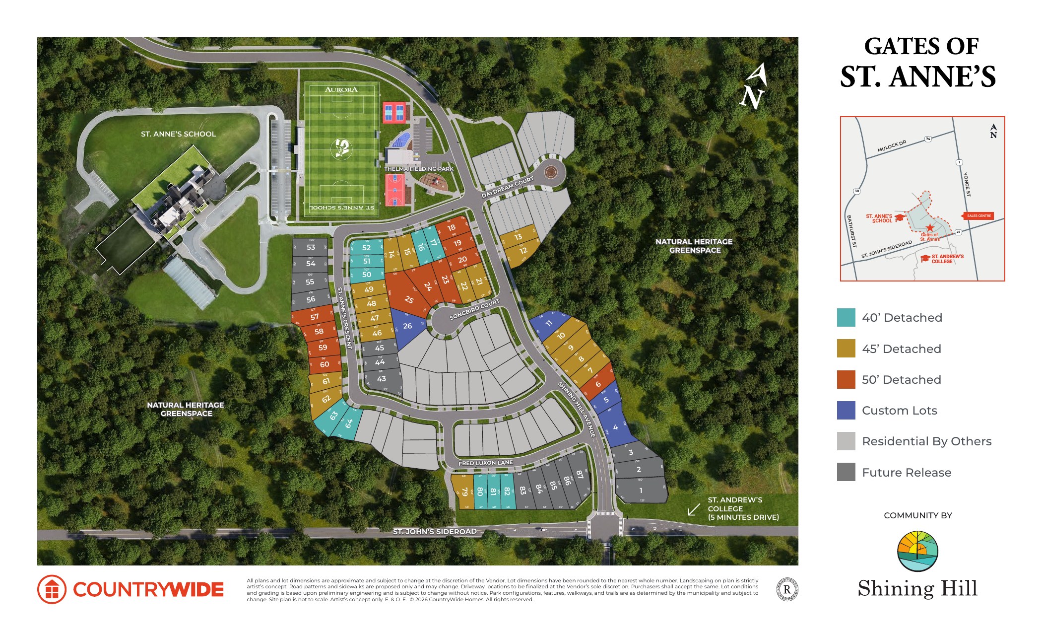 CountryWide Gates of St. Anne's site plan